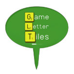 Game
 Letter
 Tiles  Cake Picks
