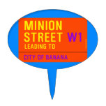 Minion Street  Cake Picks