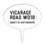 VICARAGE ROAD  Cake Picks