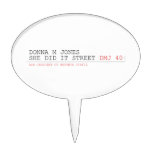DoNNA M JONES  She DiD It Street  Cake Picks