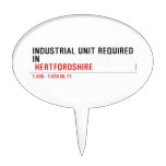 Industrial unit required  in   Cake Picks
