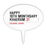 Happy 10th Monthsary Khaeram  Cake Picks