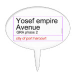 Yosef empire  Avenue   Cake Picks
