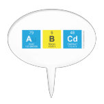 ABCD  Cake Picks