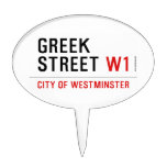 Greek Street  Cake Picks