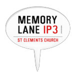 mEMORY LANE  Cake Picks