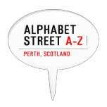 Alphabet  Street  Cake Picks