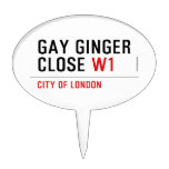 GAY GINGER CLOSE  Cake Picks