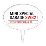 MINI SPECIAL GARAGE  Cake Picks