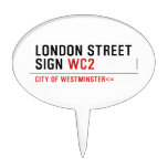 LONDON STREET SIGN  Cake Picks