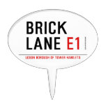 Brick lane  Cake Picks