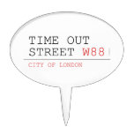 Time out Street  Cake Picks