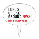 LORD'S CRICKET GROUND  Cake Picks