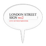LONDON STREET SIGN  Cake Picks