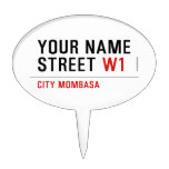 Your Name Street  Cake Picks