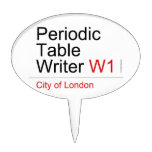 Periodic Table Writer  Cake Picks