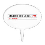 English 3rd grade  Cake Picks
