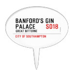 Banford's Gin  Palace  Cake Picks