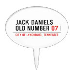 Jack Daniels Old Number  Cake Picks