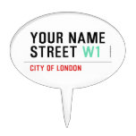 Your Name Street  Cake Picks
