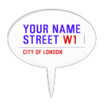 Your Name Street  Cake Picks