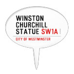 WINSTON CHURCHILL STATUE  Cake Picks