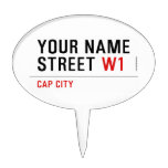 Your Name Street  Cake Picks