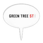 Green Tree  Cake Picks