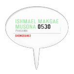 ISHMAEL MAKGAE MUSONA  Cake Picks