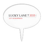 Lucky Lane 7  Cake Picks