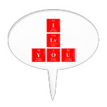 I
 Lv
 you  Cake Picks