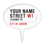 Your Name Street  Cake Picks