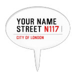 Your Name Street  Cake Picks