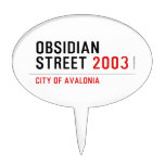 Obsidian Street  Cake Picks