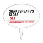 Shakespeare's globe   Cake Picks