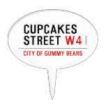 cupcakes Street  Cake Picks