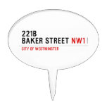 221B BAKER STREET  Cake Picks