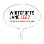 whitcrofts lane  Cake Picks
