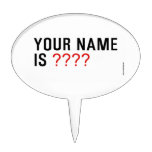 Your Name is  Cake Picks