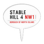 stable hill 4  Cake Picks