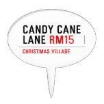 Candy Cane Lane  Cake Picks
