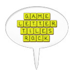Game
 Letter
 Tiles
 ROCK!  Cake Picks