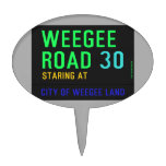 Weegee Road  Cake Picks