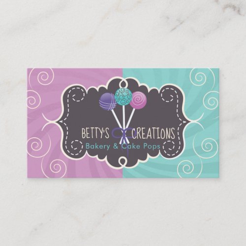 Cake Pop Bakery Design Business Card