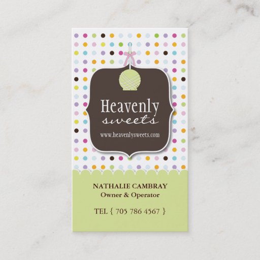 Customizable Cake Pop Business Card
