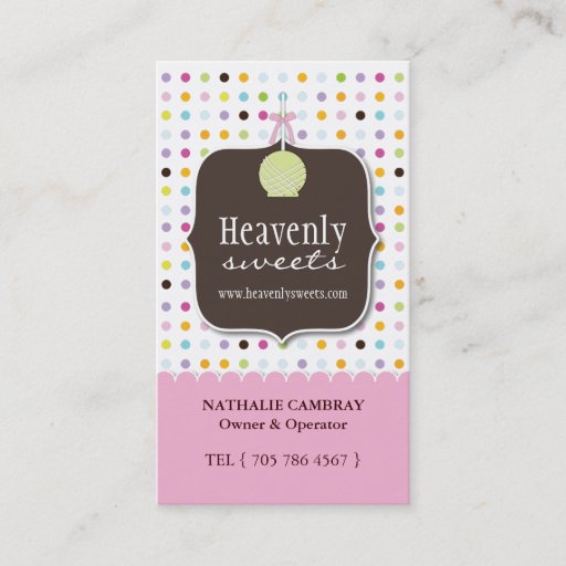 Customizable Cake Pop Business Card