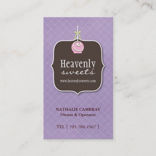 Customizable Cake Pop Business Card