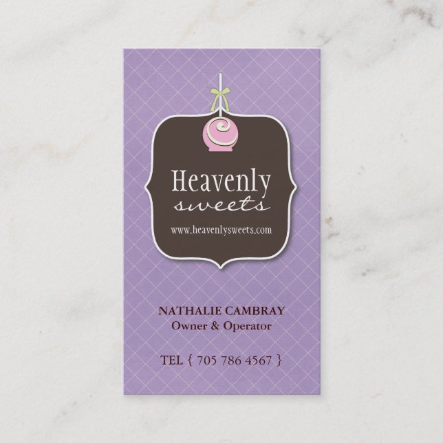 Cake Pop Business Card (Front)