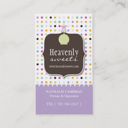 Customizable Cake Pop Business Card