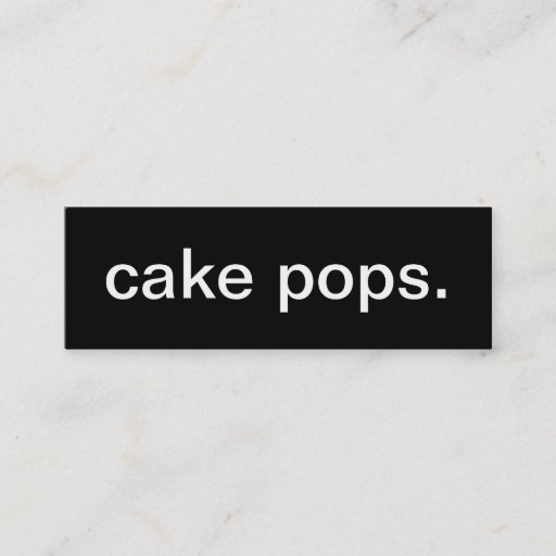 Customizable Cake Pop Business Card